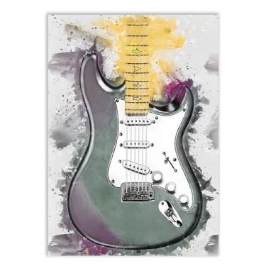 Imagem de Placas Decorativas Musica Violão Guitarra Rock Piano Varios Modelos Instrumentos Decoração Quarto Sala Escritório