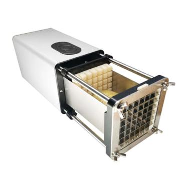 Imagem de Cortador de batata em aço inoxidável, cortador de batata, máquina de cortar batata frita, máquina elétrica de corte de vegetais 110 V-240 V,White