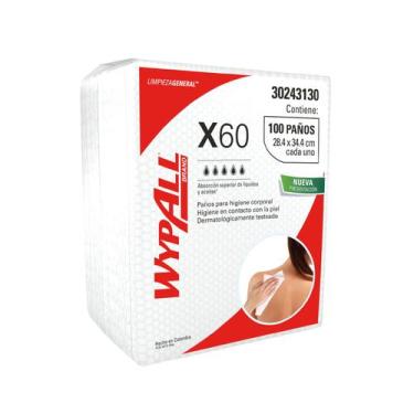 Imagem de Pano Wypall X60 Higiene Corporal c/ 100 Panos Kimberly Clark