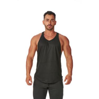 Imagem de Regata Masculina Machão Cavada Academia Fitness Esporte Corrida Leve M