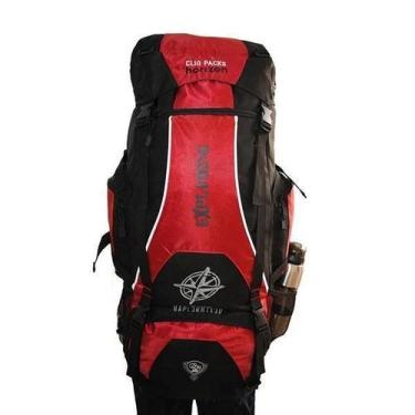 Imagem de Mochila De Camping 70 Litros Acampamento Mc3102 Vermelho - Ello