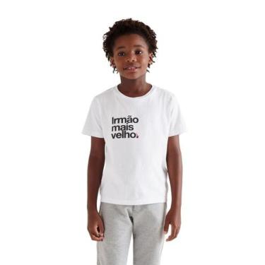 Imagem de Camiseta Infantil Irmão Mais Velho Reserva Mini, Branco, 10