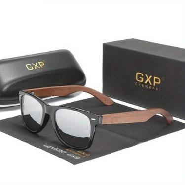 Imagem de Óculos de Moda Polarizados de Madeira Preta Retro GXP, Prateado