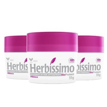 Imagem de Kit Desodorante Creme Antitranspirante Bioprotect Hibisco Herbíssimo 5