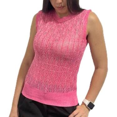 Imagem de Blusa Regata Lurex com Brilho - Lavagnoli Store, Rosa, GG, Feminino