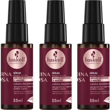 Imagem de Kit 3 Reparador de pontas Seiva Quina Rosa 35ML - HASKELL