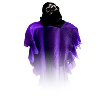 Imagem de Manta - Decoração de Halloween com Caveira - Royal Toys, Roxo