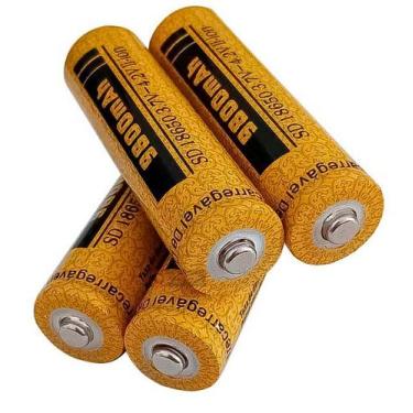 Imagem de Kit 4 Pilhas Recarregáveis 18650 3.7v - 4.2v 9800mAh  Bateria de contr
