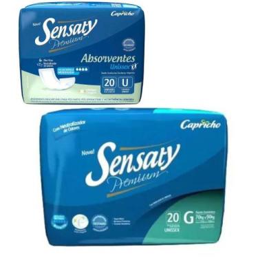 Imagem de Kit Fralda e Absorvente Sensaty Premium - Capricho, G c/20