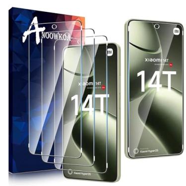Imagem de Anoowkoa Pacote com 3 compatíveis com Moto G86/Moto G86 Power/Xiaomi 14T /14T Pro/G13/G23/G53 Honor X8a/Honor 300/Honor X6c 5G Película de vidro temperado. Sem bolhas, dureza 9H. Fácil instalação