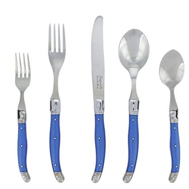 Imagem de French Home Conjunto de talheres Laguiole de 20 peças em azul francês