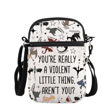 Imagem de PLITI Bolsa tiracolo Fourth Wing Dragon Rider Fans Gift You're Really A Violent Little Thing Fourth Wings Presente inspirado, Violent Thing Zcbag
