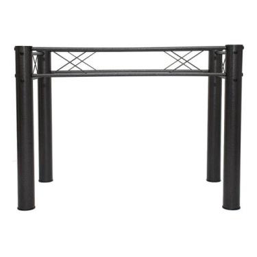 Imagem de Base De Mesa Jantar Tampo Pedra Madeira Vidro Granito 1,20 - Jaddi, Re