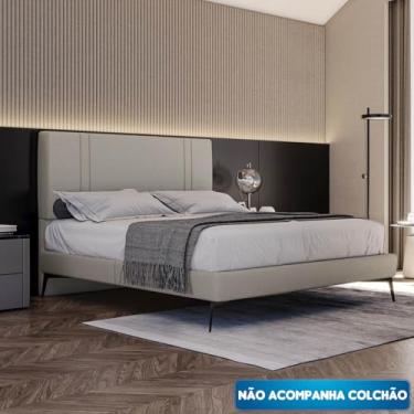 Imagem de Base Bi Partida Slim Casal Queen em Linho com Cabeceira - Skybox