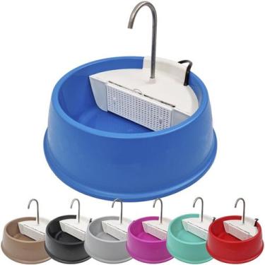 Imagem de Bebedouro Fonte Gatos Cachorros Cães 1,5L Filtro Carvão Ativado Bivolt