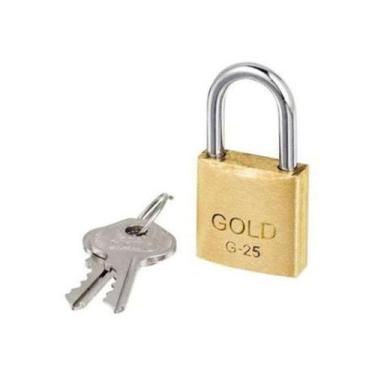 Imagem de Cadeado de latão maciço G-20mm para mala - Gold 