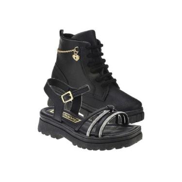 Imagem de Bota Infantil Menina e Sandália de Menina - KIT 2 PARES Tam 28 ao 34 -