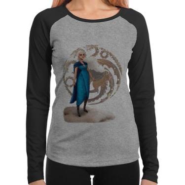 Imagem de Baby Look Raglan Daenerys Targaryen Art Manga Longa - Foca na Moda, Ci