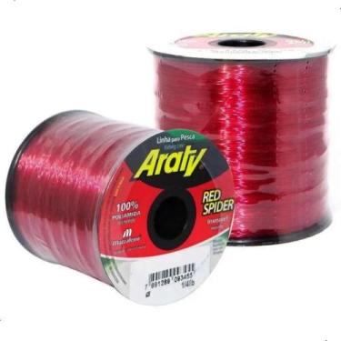 Imagem de Linha Monofilamento Araty Red Spider 100 Gramas Vermelho - Mazzaferro,