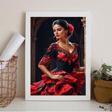 Imagem de Quadro Umbanda Cigana Pombagira 45x34cm - com vidro - Quadros On-line