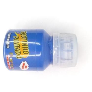 Imagem de Tinta liquida p/ pintura facial 35 ml  Rostinho Pintado, AZUL FLUOR
