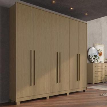 Imagem de Guarda Roupa Casal 6 Portas Rimo New Paranoá - Móveis Rimo, Carvalho