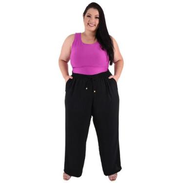 Imagem de Calça Pantalona Plus Size de Duna Bem soltinha - Estilo e Conforto - J