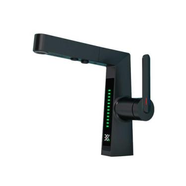Imagem de Torneira Monocomando C/ Visor De Temperatura 2 Jatos Preto - KOKAY