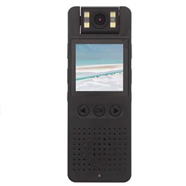 Imagem de Câmera Corporal Portátil Com Lente Giratória de 1080p, Câmera Corporal de Plástico, para Guardas de Segurança de Gravadores de Aplicação da Lei, Com Slot para Cartão de Memória