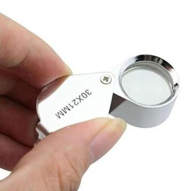 Imagem de Mini Lupa De 30x 21mm Inox Relojoeiro Joalheiro Gota De Mão - Não Info