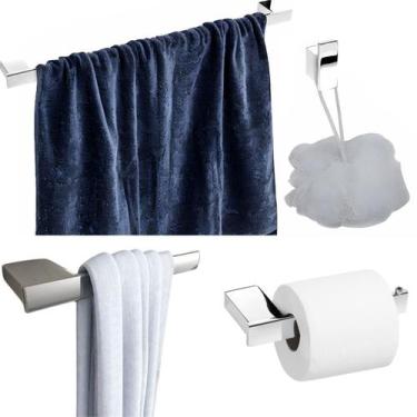 Imagem de Kit Acessórios Para Banheiro 4 Peças Cromado SF.Master - ShopForte