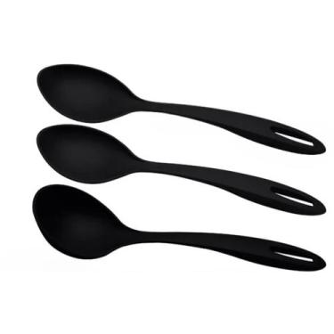 Imagem de Jogo Utensílios de Cozinha Nylon Preto 3 Peças Tramontina