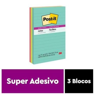 Imagem de POST-IT Supernova 101MM X 152MM 3 Blocos de 90 Folhas 3M