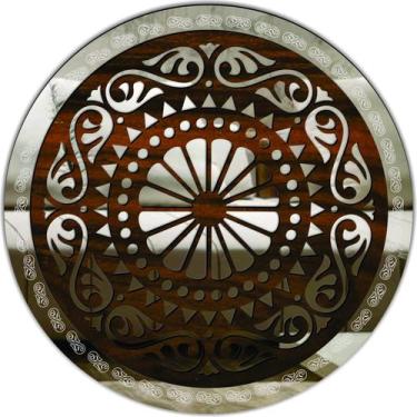 Imagem de Mandala Decorativa Ambiente Sala Quarto 65x65 38115 - CREATUS, marrom
