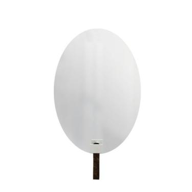 Imagem de Espelho Funcional Hook Branco Alça Rajado 60x40 Cm Oval  - e2g Design