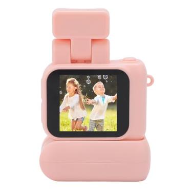 Imagem de Câmera Digital para Adolescentes, Câmera Compacta HD 1080P Com Tela de 1,44 pol., Luz de Flash Integrada, Câmera de Vlogging para Viagens No Campus (Rosa)