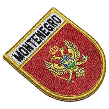 Imagem de Bandeira País Montenegro Patch Bordado Fecho Contato Gancho