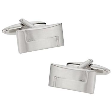 Imagem de Abotoaduras prateadas com caixa de apresentação Cuff-Daddy Balance
