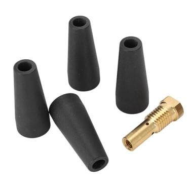 Imagem de Bocal Sem Gás, Núcleo de Fluxo Sem Kit de Bico de Gás 4 Unidades PTFE Com Difusor de Gás de Latão, Century FC90 80GL, Solda Fácil, Fluxo Fácil de Ti