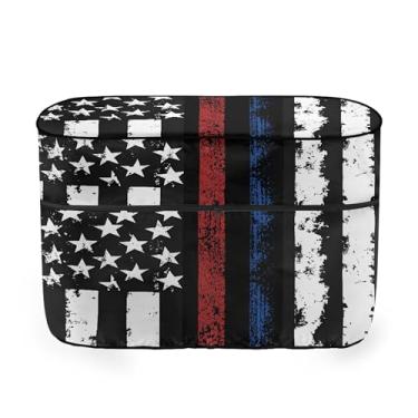 Imagem de Knextrepoy Capa de tanque de propano de acampamento bandeira americana dupla 13,6 kg resistente ao clima capa de cilindro de gás resistente RV capa de tanque de propano para trailers de viagem,