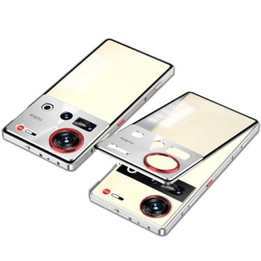 Imagem de QUIETIP Capa para Nubia Z70 Ultra e Z70S Ultra com protetor de tela, moldura de metal + capa traseira de superfície fosca de PC com proteção à prova de choque para câmera, prata