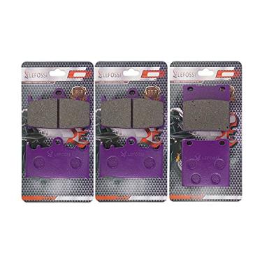 Imagem de Pastilhas de freio dianteiras traseiras de fibra de carbono para motocicleta, peças de reposição compatíveis com/para Suzuki GSXR 600 1997-2003 GSXR 750 2000-2003 FA158F FA063R