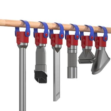 Imagem de 8 peças de cabides de acessórios, compatíveis com acessórios Dyson V7, V8, V10, V11, V15, acessórios de aspirador sem fio, substituição de ferramenta de armazenamento, suportes para acessórios Dyson