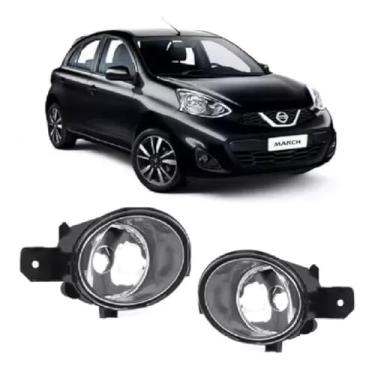 Imagem de Par Farol De Milha Auxiliar March 2011 2012 2013 2014 2015 2016 2017 2018 2019 2020 LENTE DE VIDRO