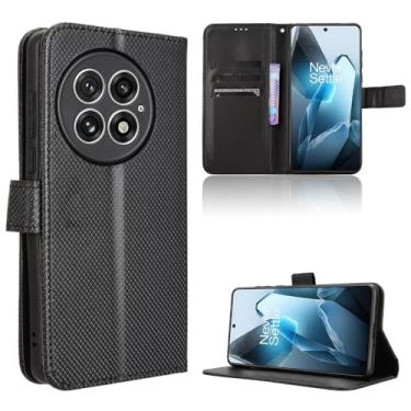 Imagem de Ranyi Capa para OnePlus 13, OnePlus 13 5G, capa carteira de couro com textura de diamante com suporte para cartão de crédito flip flip carteira magnética para OnePlus 13 5G PJZ110 6,8 polegadas -