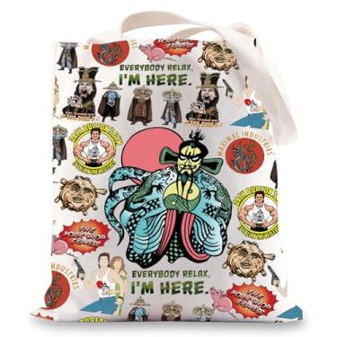 Imagem de BWWKTOP Sacola Big Trouble In China Jack Burton Gift Everybody Relax i'm Hate Grocery Bag Lightning & Thunder Fans Gift, I'm Here, One Size