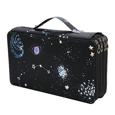 Imagem de Lbxgap Estojo organizador portátil de 300 compartimentos de cor com estampa para lápis de aquarela Prismacolor, lápis de cor Crayola, lápis Marco