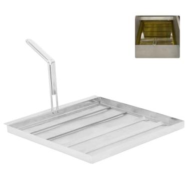 Imagem de Substitua o filtro frymate TK45 de 35 cm x 35 cm para fritadeiras avantco e pitco, filtro de fritadeira de aço inoxidável de 550 mícrons, aumenta a vida útil do óleo da fritadeira em até 40%