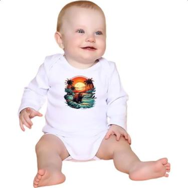 Imagem de Body intantil Capivara Surf Sunset - Alearts, P
