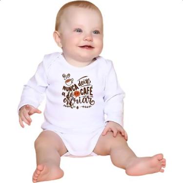 Imagem de Body intantil Nunca esfrie a fe e o cafe - Alearts, G